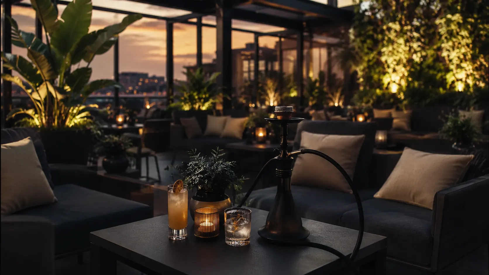 Außenfläche einer Shisha-Bar in Düsseldorf